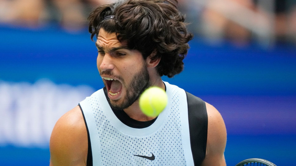 Source-supplied image for: Defending champs Alcaraz and Sabalenka reach US Open quarter-finals