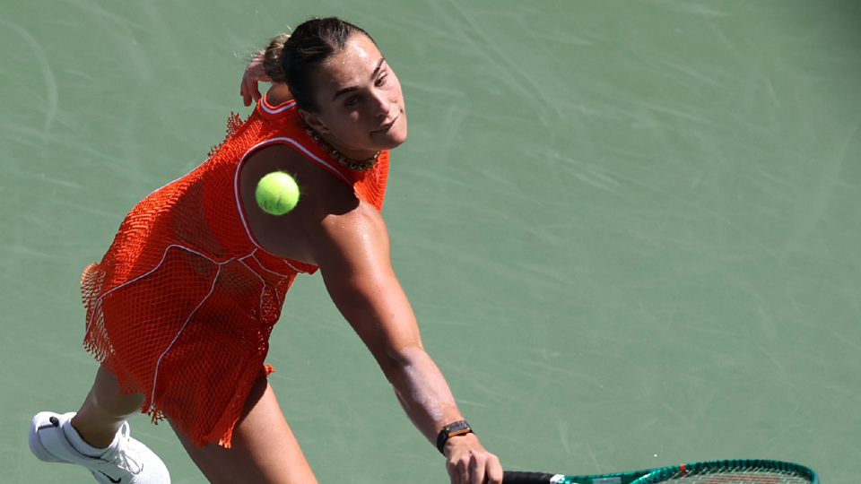 Source-supplied image for: ‘Someone’s smoking weed’: Sabalenka interrupts US Open match over cannabis smell