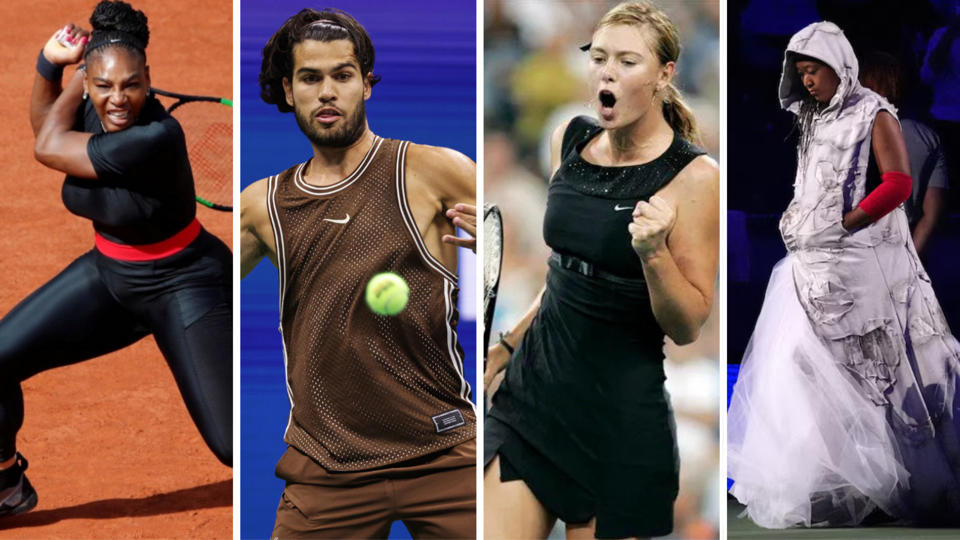 Source-supplied image for: From Osaka’s Iverson tribute to Serena’s catsuit: How fashion defined US Open